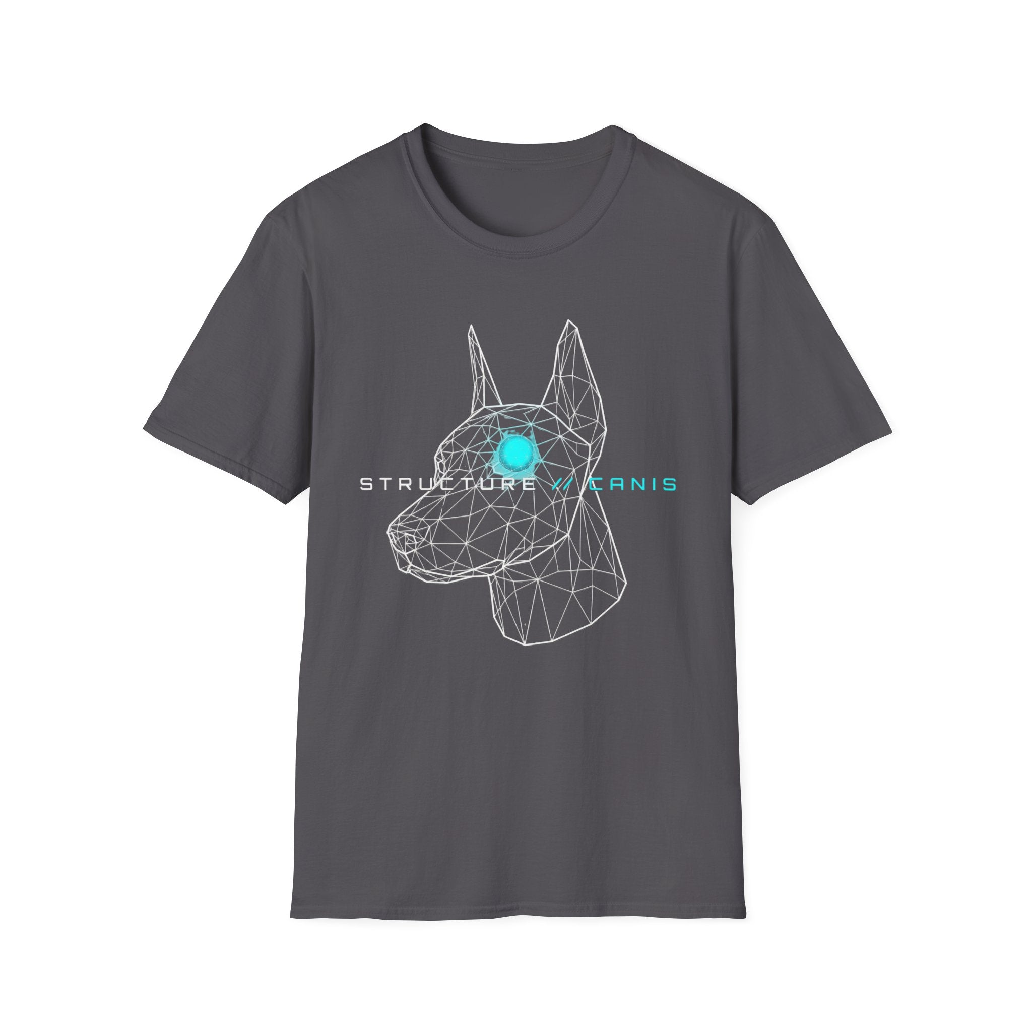 Cyber Doberman T-Shirt — 'Structure Kearns' Wireframe Dog Tech Tee