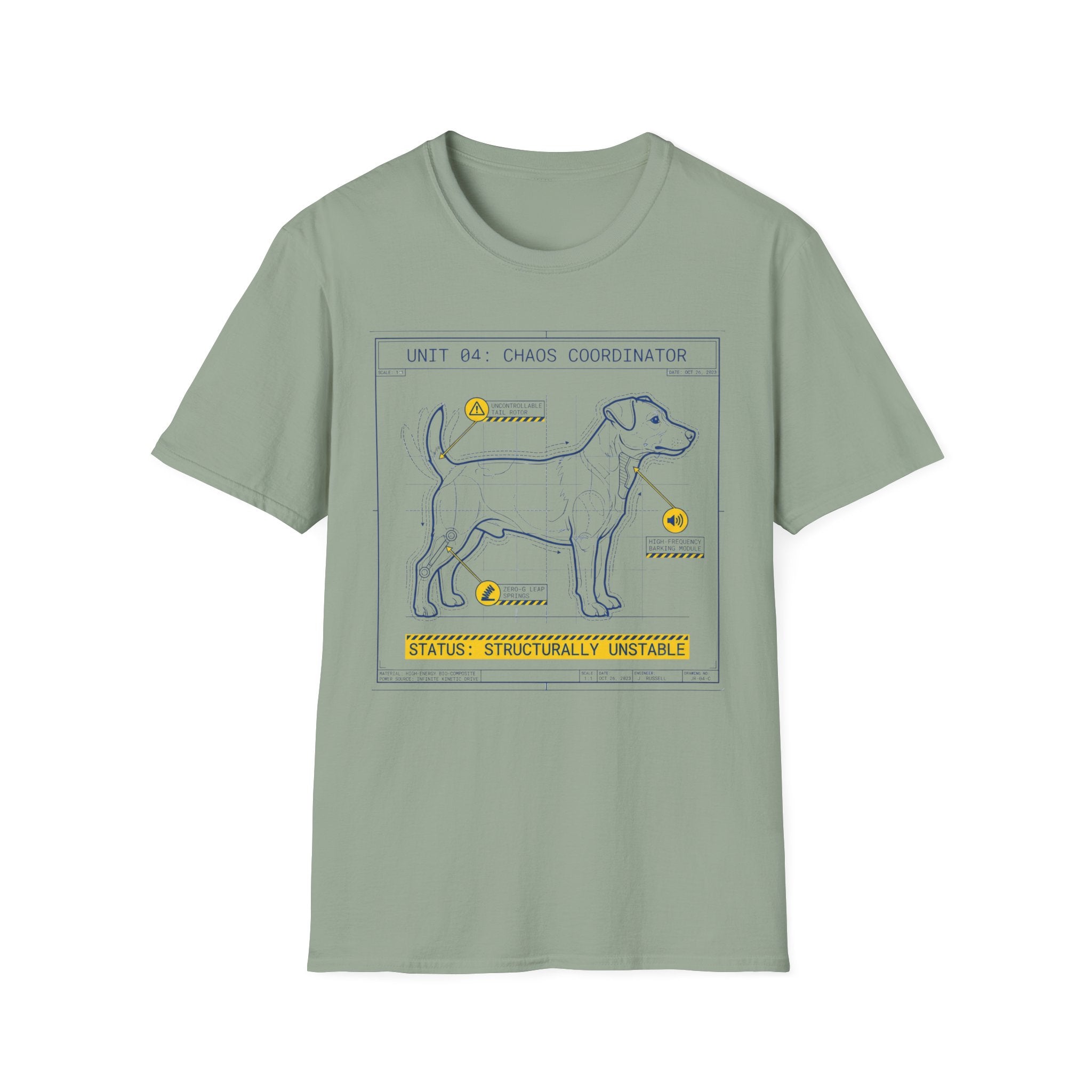 Unit 84 Chaos Coordinator Dog Diagram Tee (Status: Structurally Unstable)