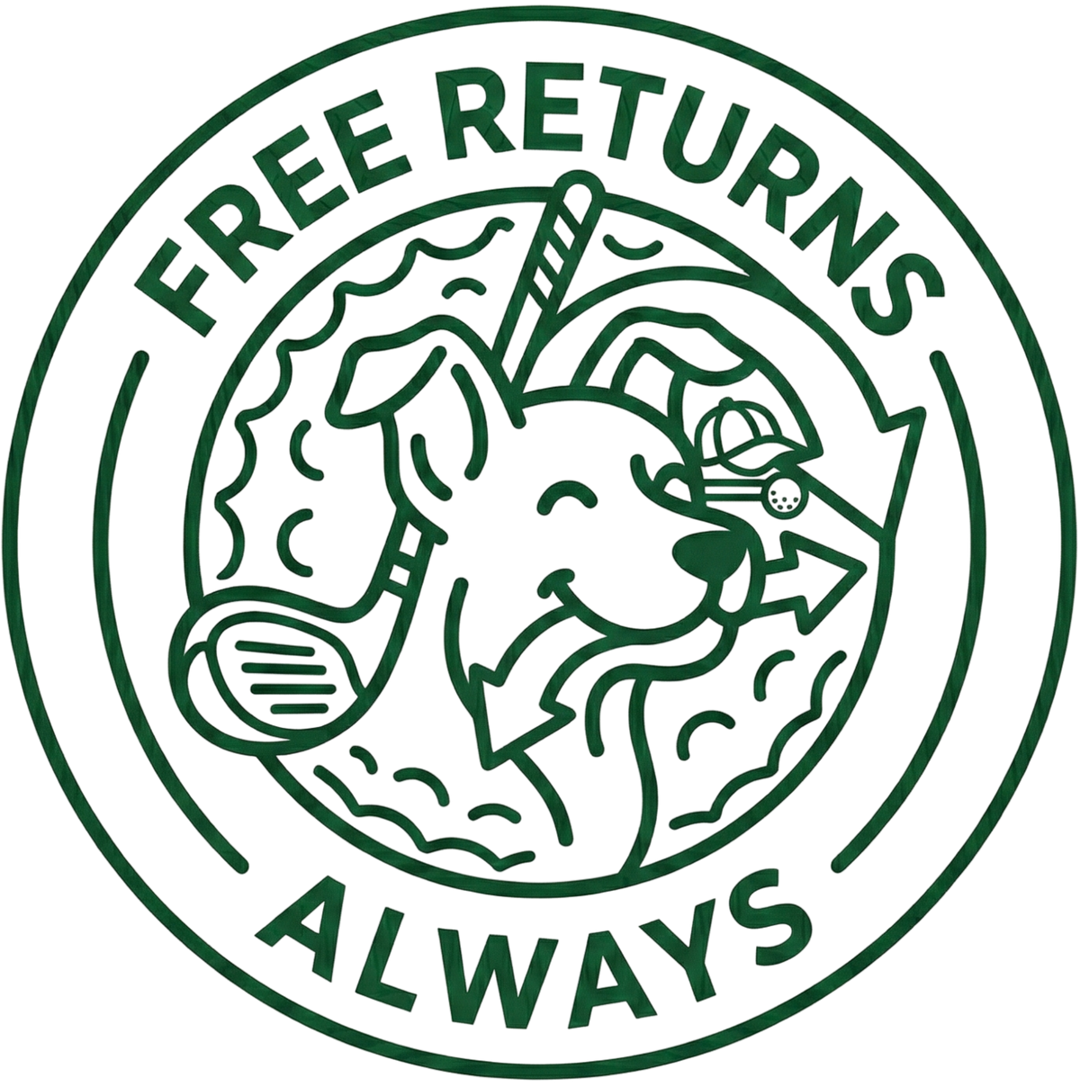 Free Returns Always Line Art